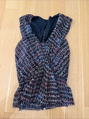 Isabel Marant Navy Multi-Print Top